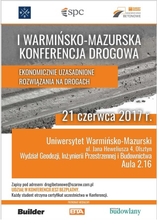 I Warmińsko-Mazurskia Konferencja Drogowa 21 czerwca 2017 r.